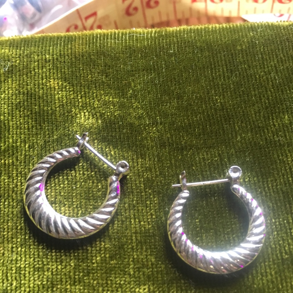 Silver hoop earrings